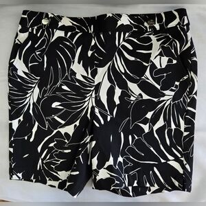 Rafaella Tropical Print Shorts Sz 12 Comfort Stretch High Rise 6 1/2" Inseam